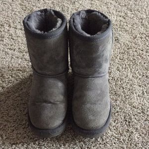 Gray girl boots